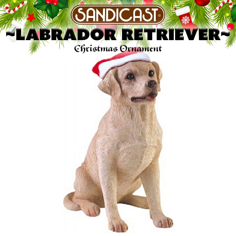 Sandicast Yellow Labrador Retriever Christmas Ornament